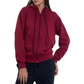 Moletom Feminino Conguru Ziper Liso Inverno Confort Marsala