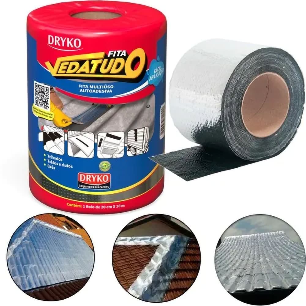 Fita Vedatudo Cinza 20Cm Dryko Fvd20