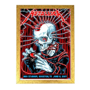 quadro poster com moldura rock classico metallica d8126