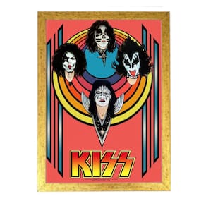 quadro poster com moldura rock classico kiss DRD7697