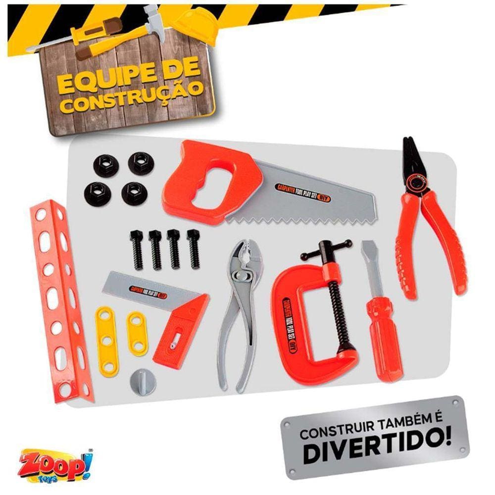 Brinquedo Equipe Construção Ferramentas 18 Peças S/ Caixa