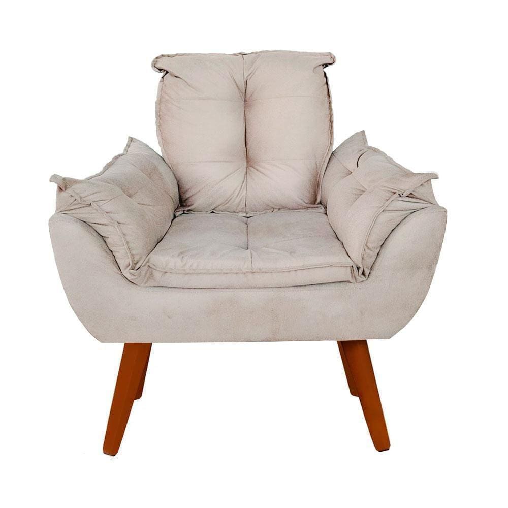 Poltrona Decorativa - Escritório - Recepção - Bege Impala