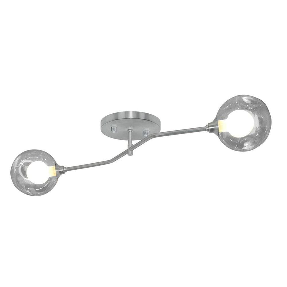 Lustre Aro Sputnik Prata Jabuticaba Harmony Fumê Sala Quarto