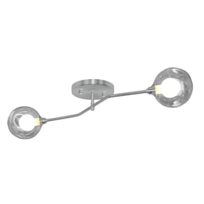Lustre Aro Sputnik Prata Jabuticaba Harmony Fumê Sala Quarto