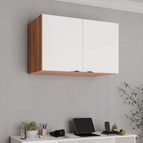 Ponte Modular 2 Portas Hera CabeCasa MadeiraMadeira Louro/Branco Geada
