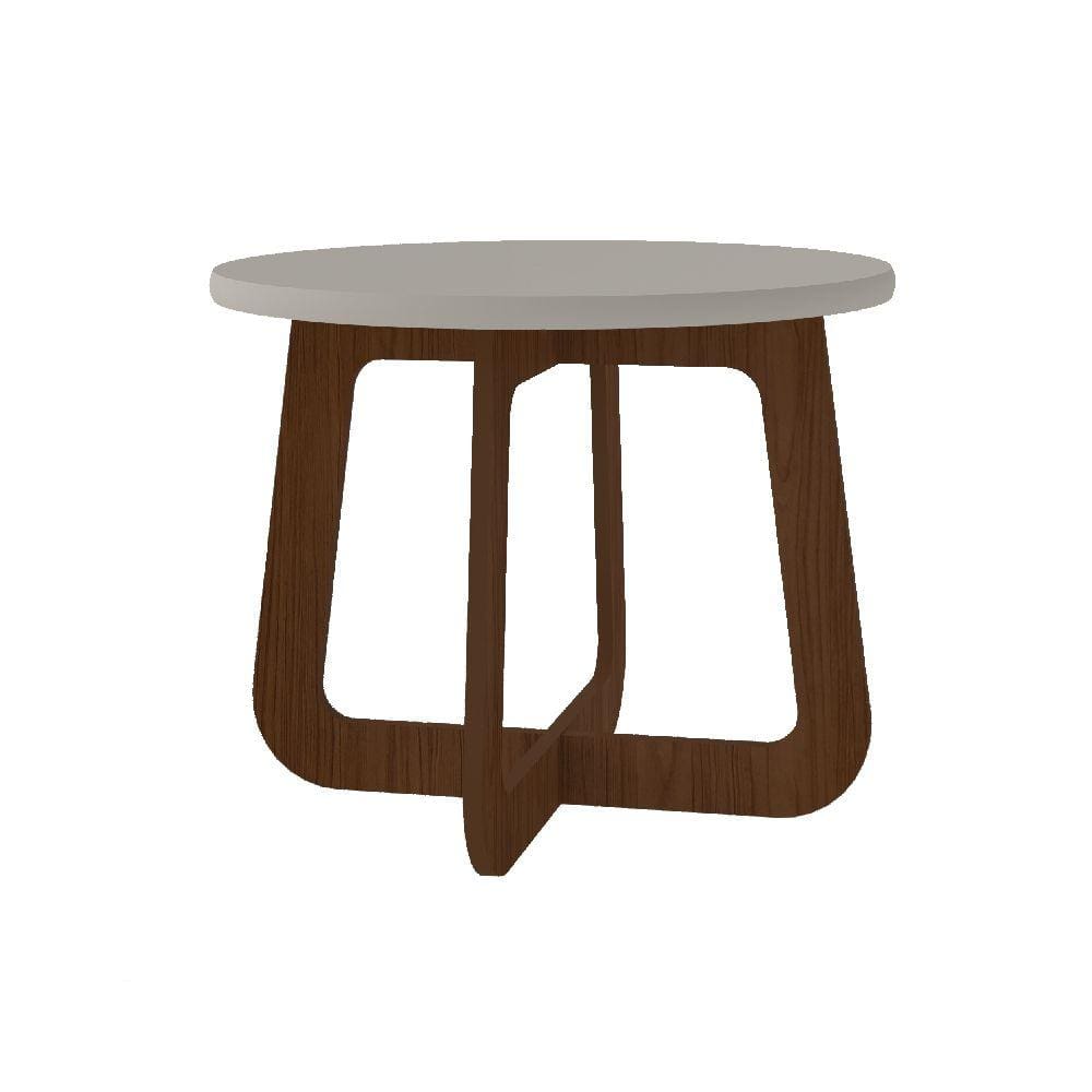 Mesa de Centro Redonda Artely Jasmin 4498 Cedro/Off White SE