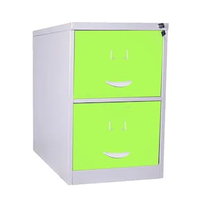 Arquivo De Aço 2 Gavetas P/ Pasta Suspensa C/ Chave Verde