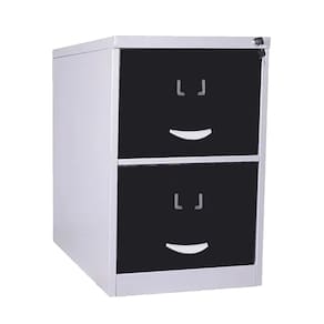 Arquivo De Aço 2 Gavetas P/ Pasta Suspensa C/ Chave Preto