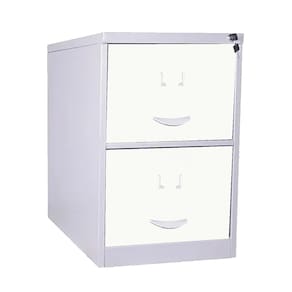 Arquivo De Aço 2 Gavetas P/ Pasta Suspensa C/ Chave Branco