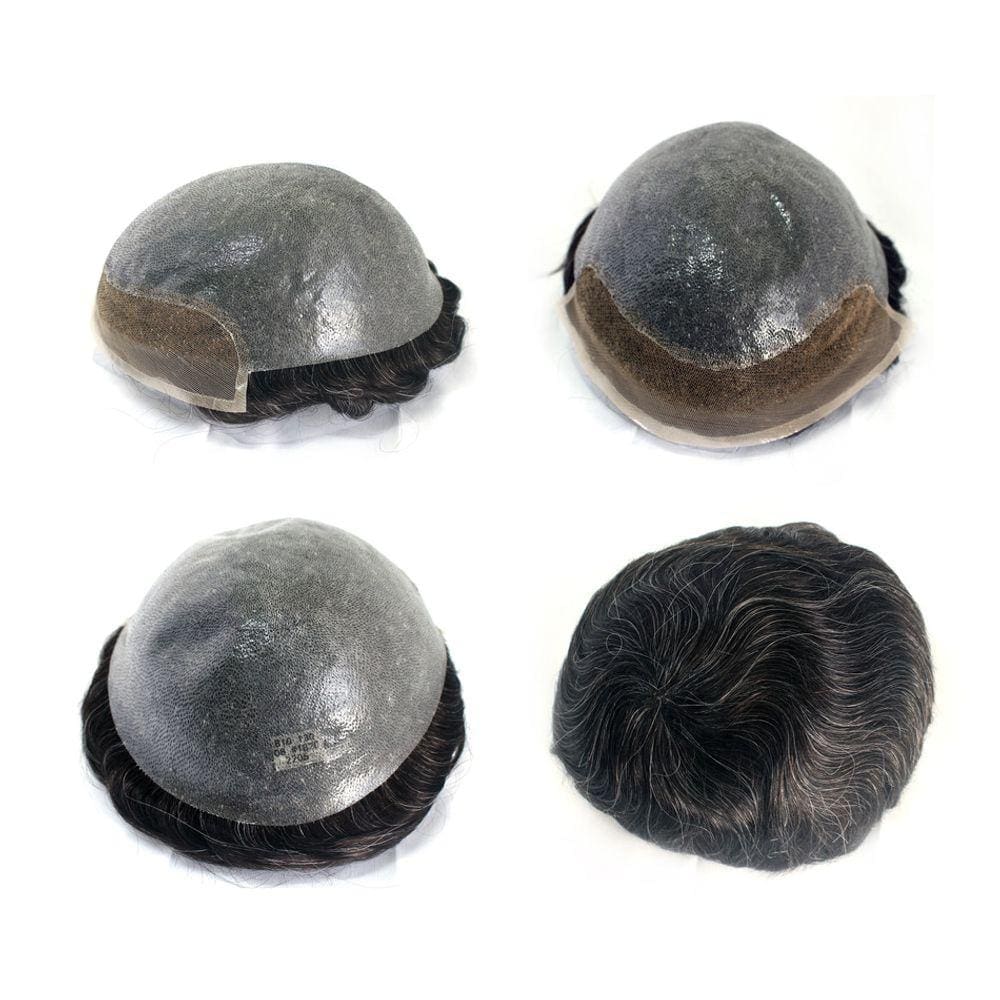 Prótese Capilar Cabelo Humano Hibrida Natural Bio Sh #1B