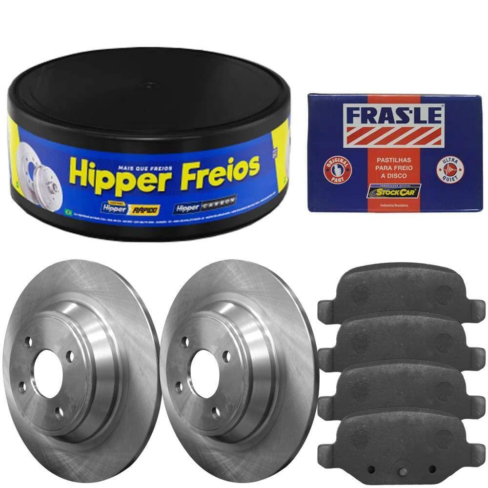 Kit Pastilha Disco Tras Sólido Fiat Linea 1.8 16V 10 a 16