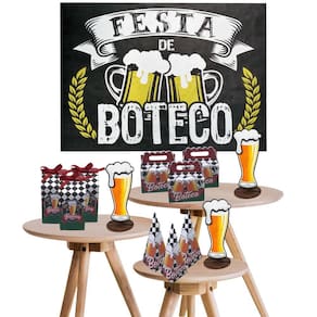 Festa completa decoração Boteco Aniversario Adulto Painel