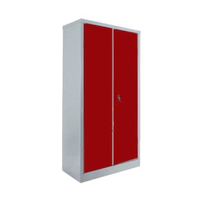 Armário De Aço 2 Portas Com Prateleira 1,50 C/ Chaves Vermelho