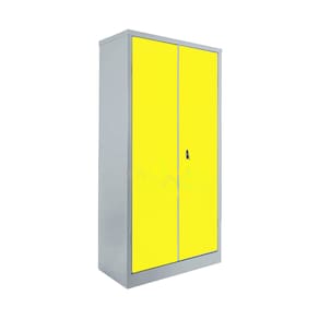 Armário De Aço 2 Portas Com Prateleira 1,50 C/ Chaves Amarelo