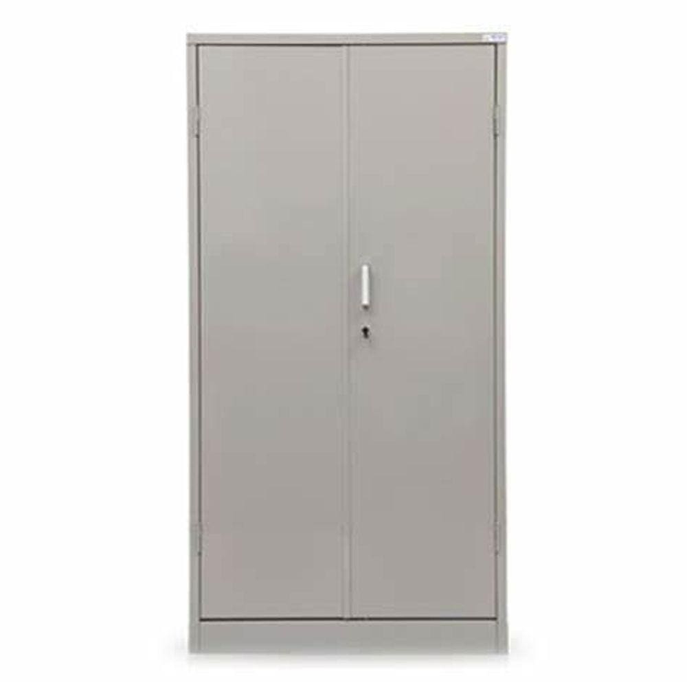 Armário De Aço 2 Portas Com Prateleira 1,50 C/ Chaves Cinza