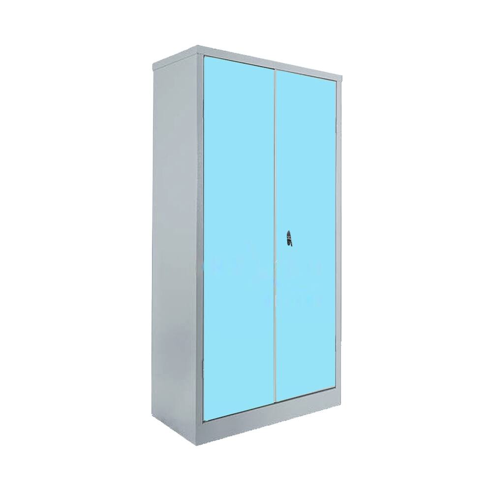 Armário De Aço 2 Portas Com Prateleira 90 C/ Chaves Azul Claro