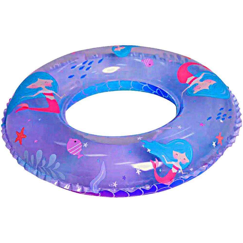 Boia Inflável Circular Sereia Atrio ES295 60Cm Resistente de PVC Suporta Até 35Kg Fácil de Inflar