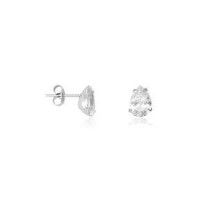 Brinco Ponto De Luz Zircônia Aço Inox Hipoalérgico+Garantia