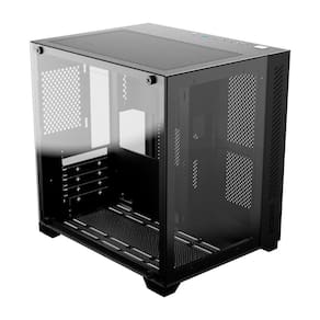 Gabinete PCYES Terra Forcefield Black Vulkan - Lateral e Frontal em Vidro Temperado - Micro ATX