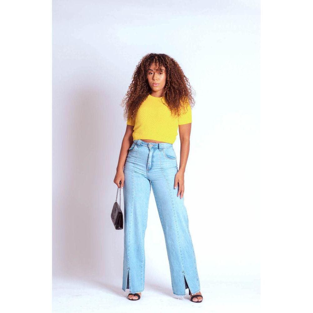 Cropped Tricot Mangas Curtas Comeia