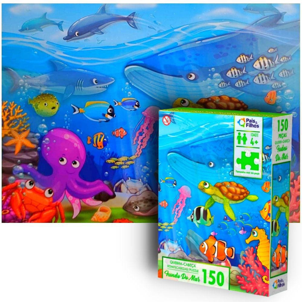 Kit 10 Jogos Quebra Cabeça Infantil Animais Educativo Mdf - R$ 244,9