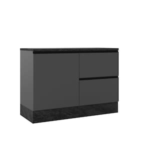 Balcão com Tampo 120cm 1 Porta 3 Gavetas Poliman