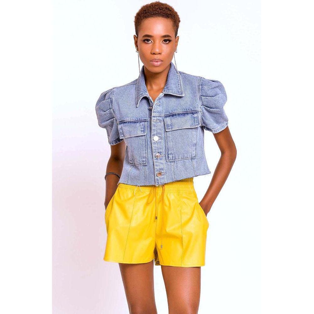 Shorts Couro Eco Mariene