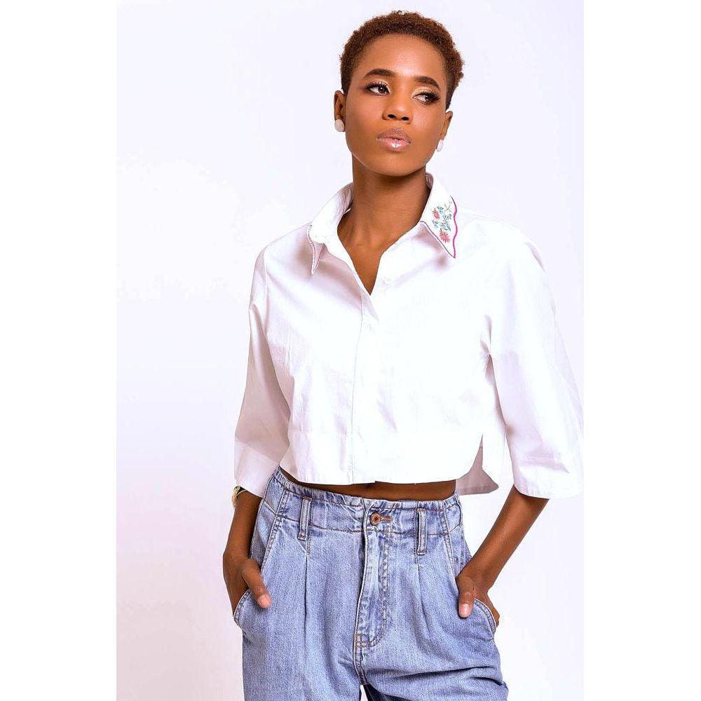 Camisa Cropped Bordado