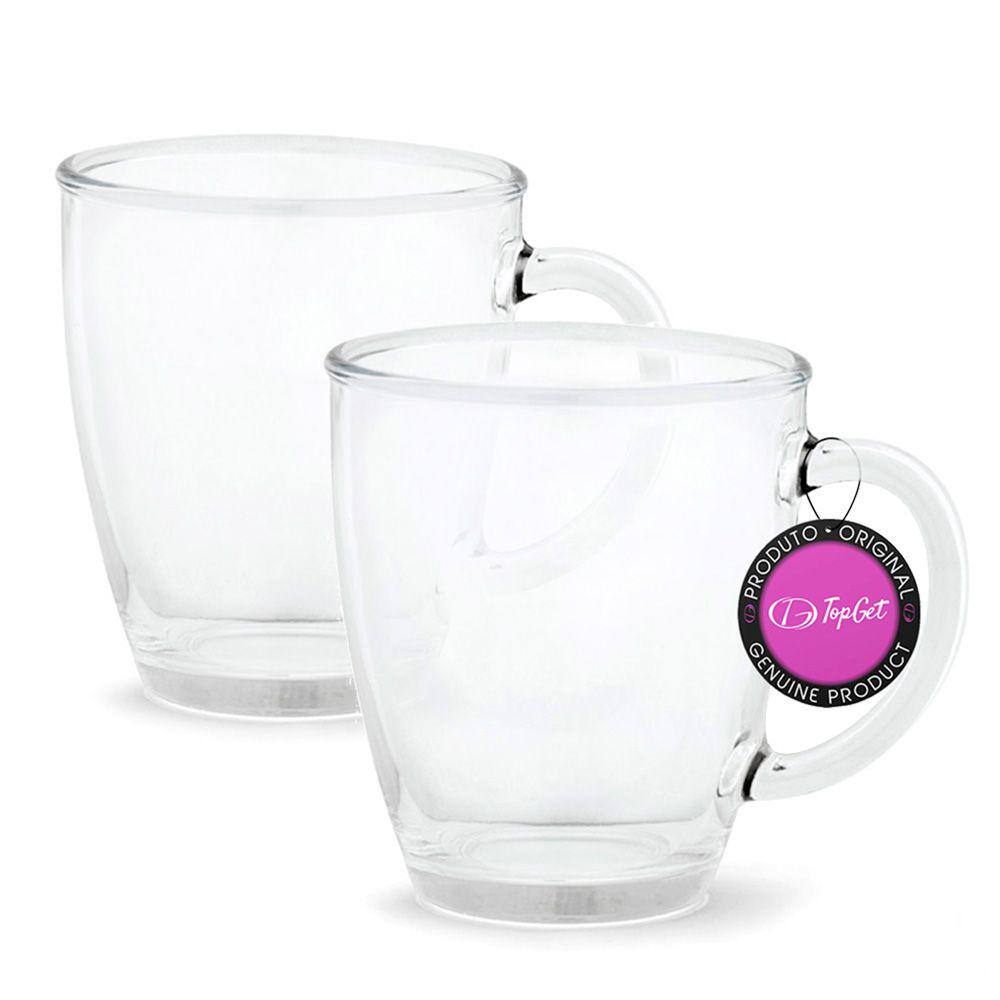 Kit 2x Canecas de Vidro 390 ml Muz TopGet