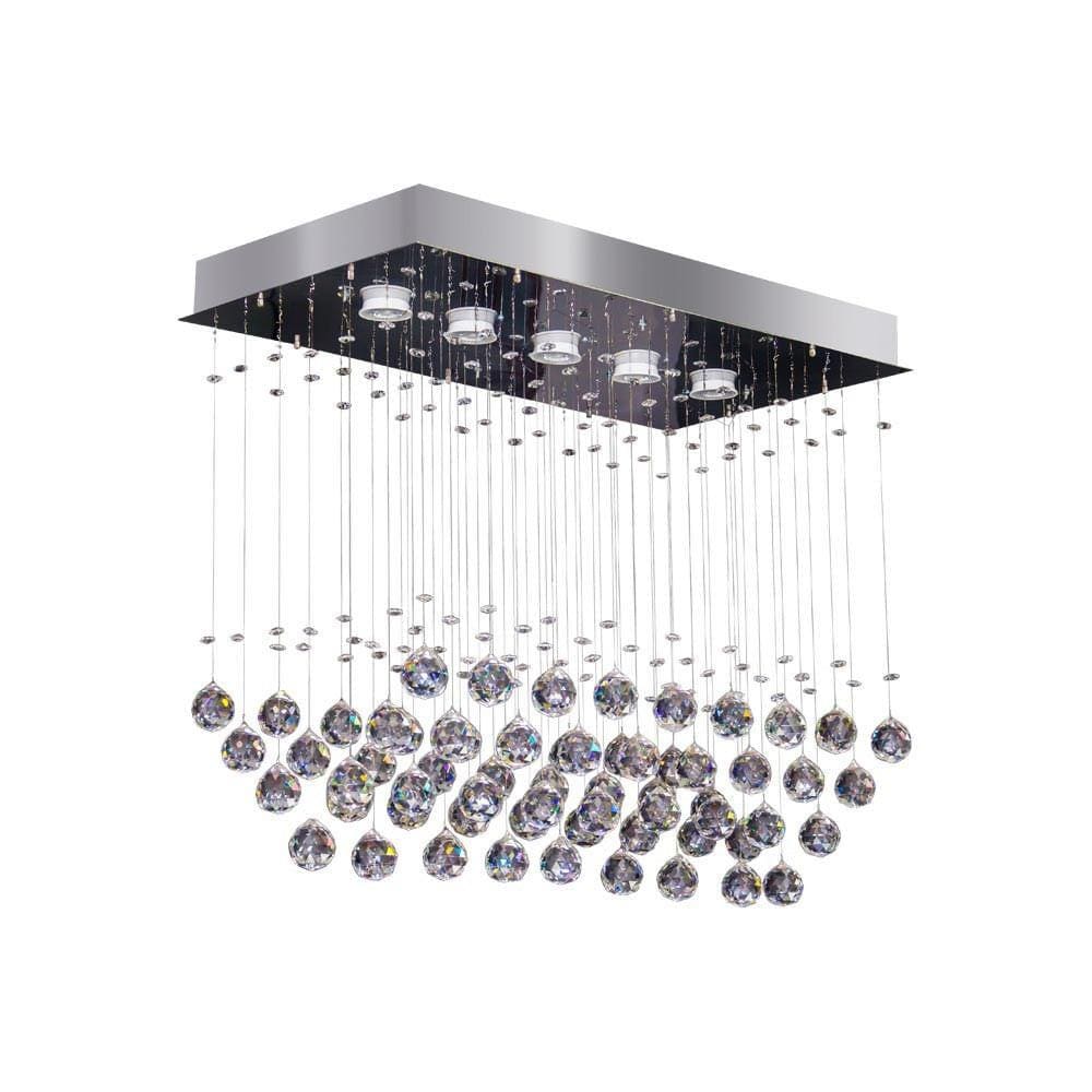 Plafon Cristal Ball Retangular Bronzearte