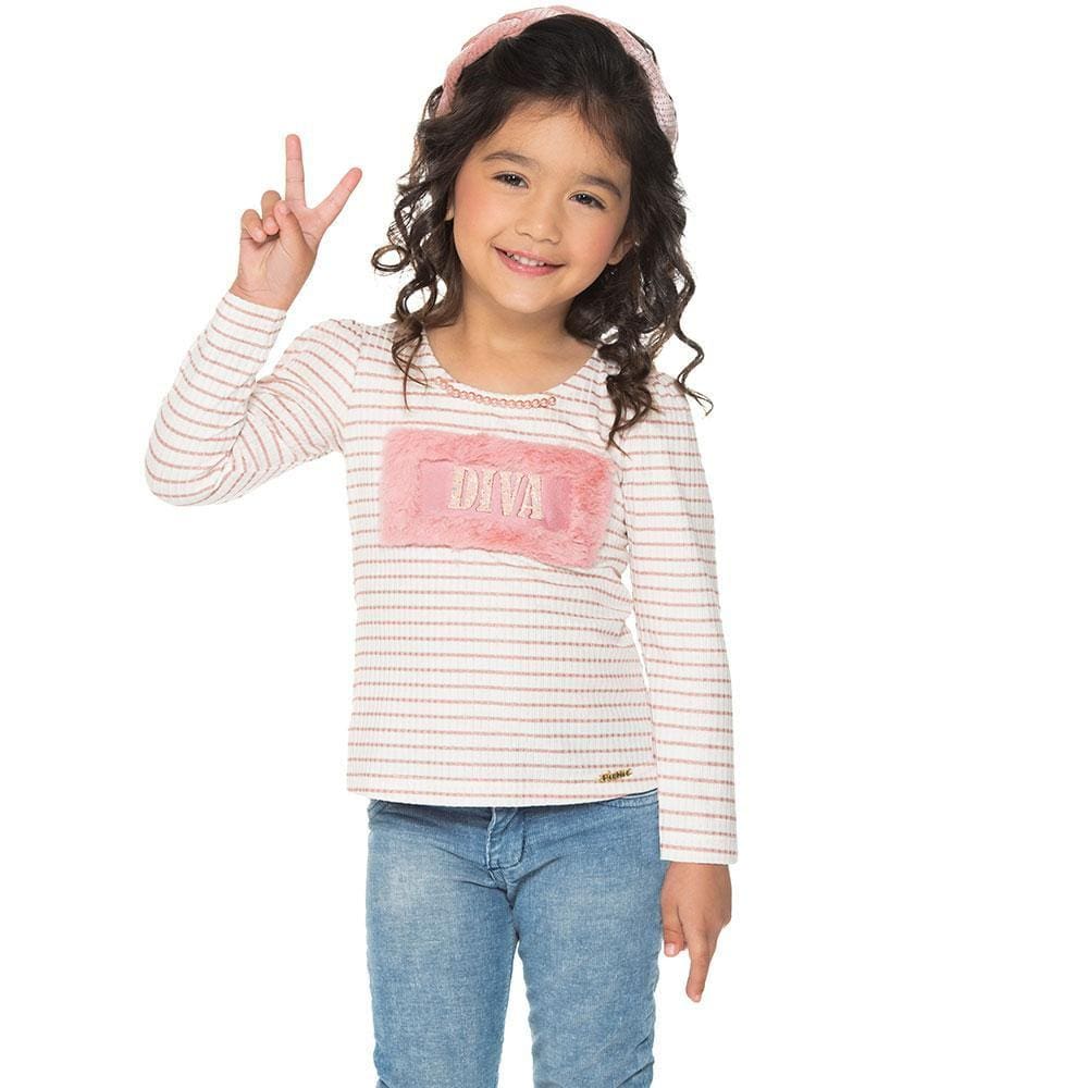 Blusa Manga Longa Malha Canelada Angel Pic Nic Ref: 2936 1/3