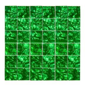 Pastilha Lisa de Vidro 30cm x 30cm Silk Glass Mosaic Placas Verde