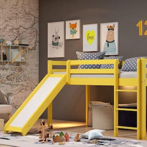 Cama com Escorregador Arbol móveis Amarelo