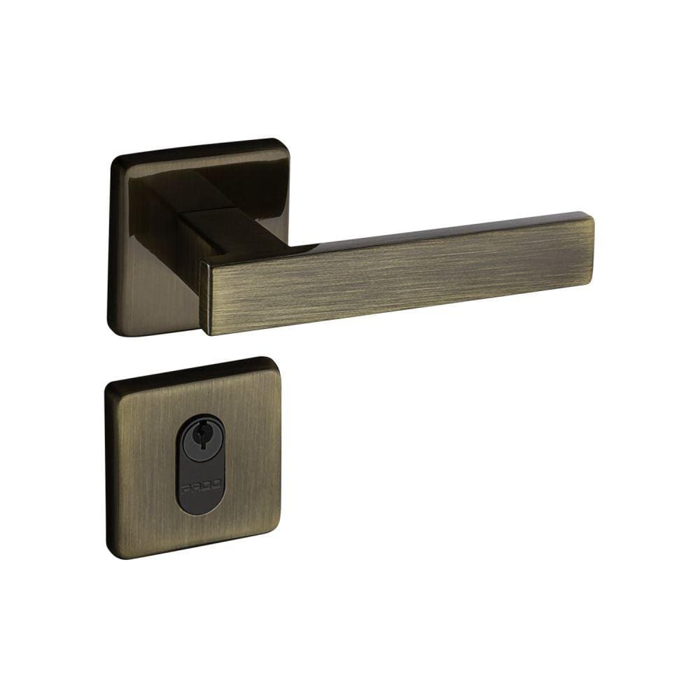 Fechadura 408 Roseta Quadrada Máquina 55 Bronze Oxidado Externa Pado