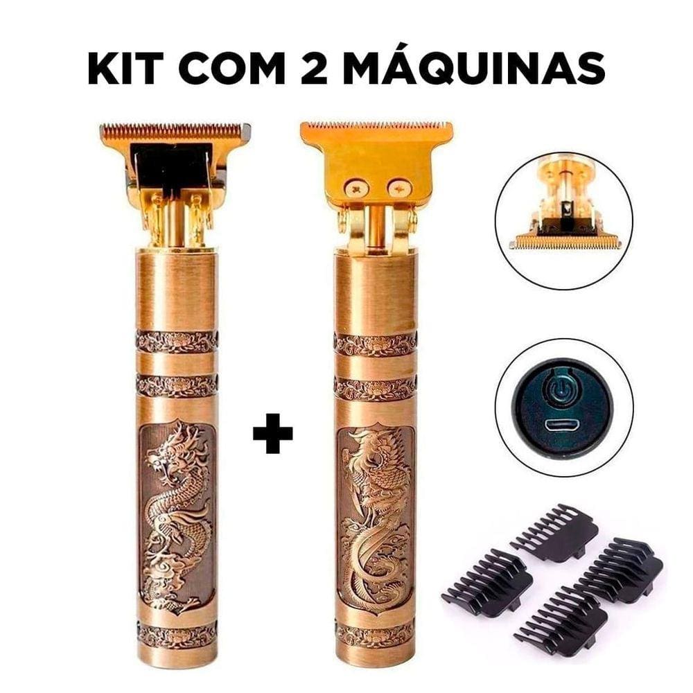 2 Maquininhas Barbear,Cabelo Recarregável Modelo Premium