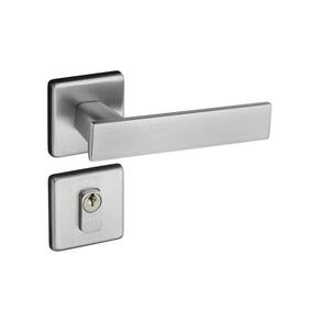 Fechadura Quadra Roseta Quadrada Máquina 55mm Cromo Acetinado Externo Pado