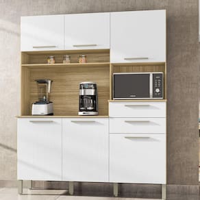 Armário de Cozinha 6 Portas 2 Gavetas Montesa Kits Paraná Freijó/Supremo
