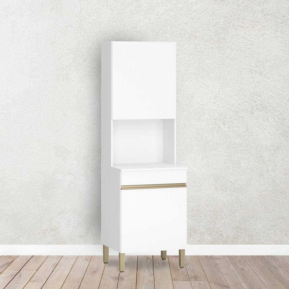 Paneleiro 2 Portas 4 Prateleiras 193x60cm Cozinhas Compactas Kits Paraná Supremo
