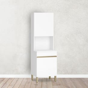 Paneleiro 2 Portas 4 Prateleiras 193x60cm Cozinhas Compactas Kits Paraná Supremo