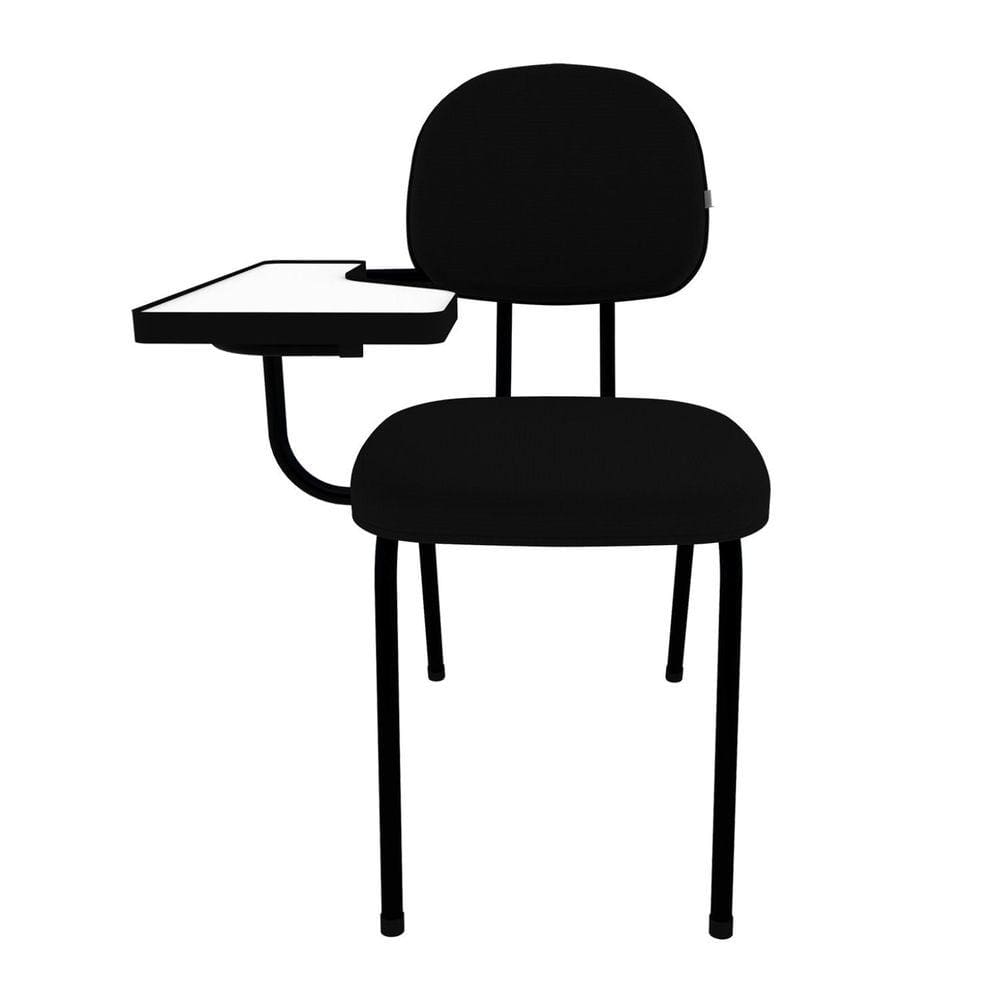 Cadeira Para Escritório sem Porta Livros Universitária Ecoflex Preto