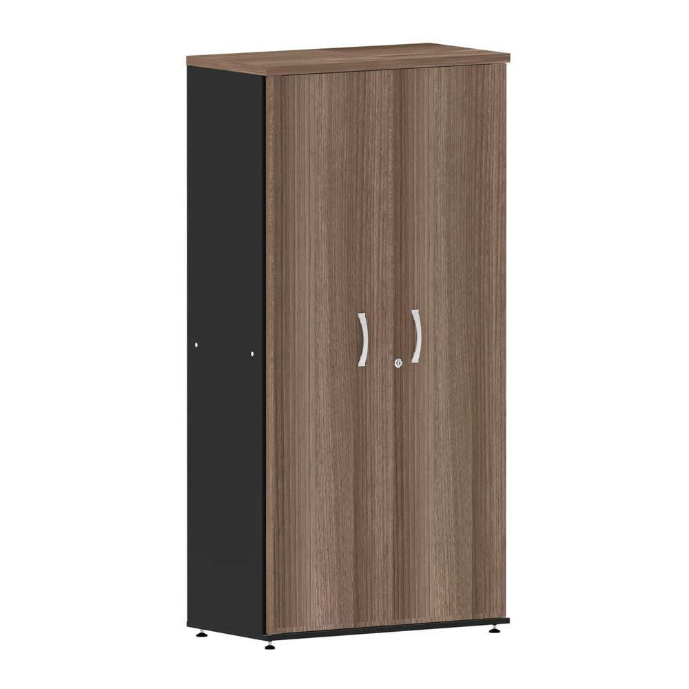 Armário Alto 2 Portas Pivot AA1600P25 Pandin Móveis Preto/Walnut