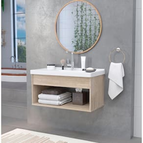 Gabinete para Banheiro MDF 60cm com Cuba Zoff Riverzza Berlin