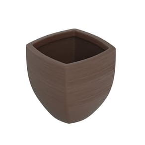 Vaso de Planta Trapezoidal 30x37cm Polietileno sem Prato Fibrarte Marrom café