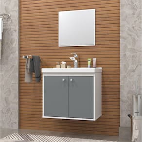 Gabinete MDF Cuba Bergame 50cm Riverzza Gianduia