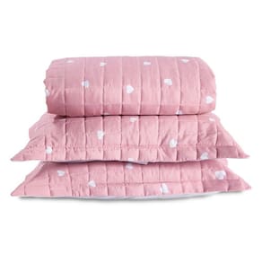 Cobre Leito Queen Essencialle Estampado 150 Fios 3 Peças - Corações
