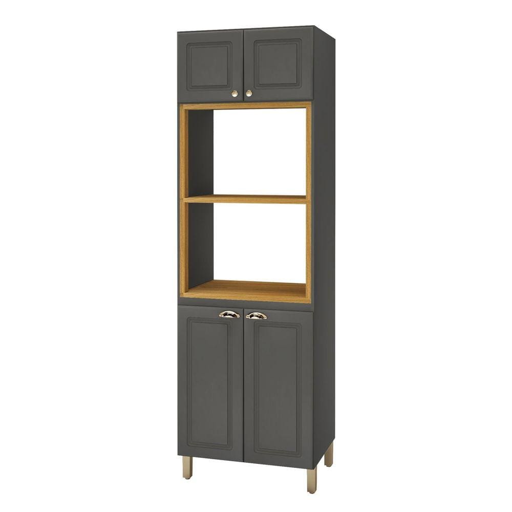 Torre Quente 4 Portas 2 Nichos para Forno Paris Indekes Cinza