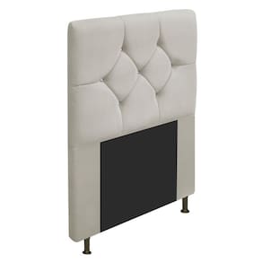 Cabeceira Solteiro França A05 C/ Strass 90 Cm Corano Bege