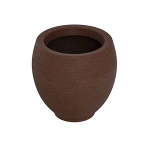 Vaso de Planta Oval 30x32cm Polietileno sem Prato Fibrarte Marrom Stone