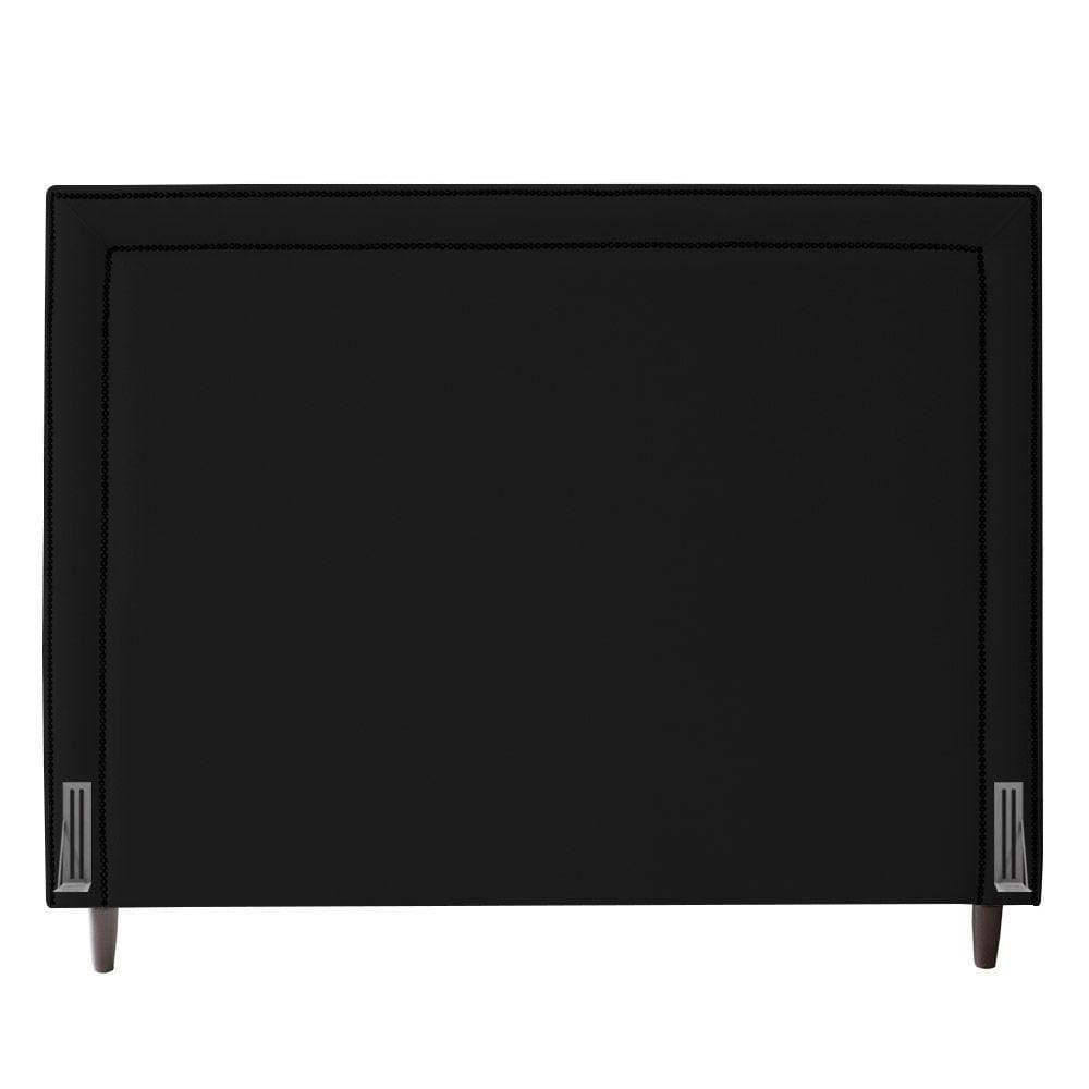 Cabeceira Cama Box Casal Maísa 140Cm Com Frame Preto