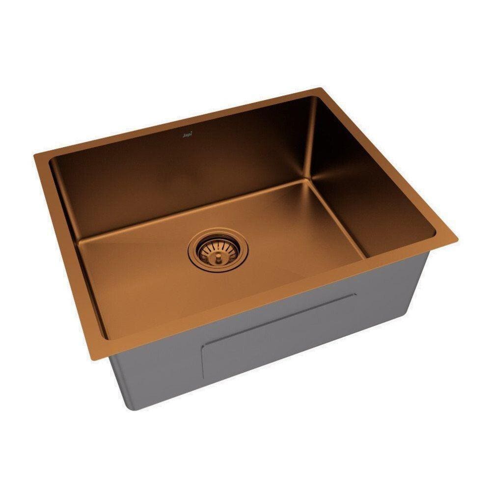 Kit Cuba Cozinha Aço Inox  com Válvula e Sifão Japi Rose